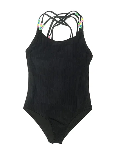 Pre-owned Assorted Brands Kids' One Piece Swimsuit In Black