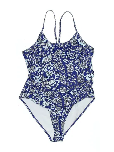 Pre-owned Assorted Brands One Piece Swimsuit In Blue