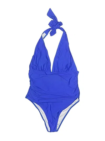 Pre-owned Assorted Brands One Piece Swimsuit In Blue