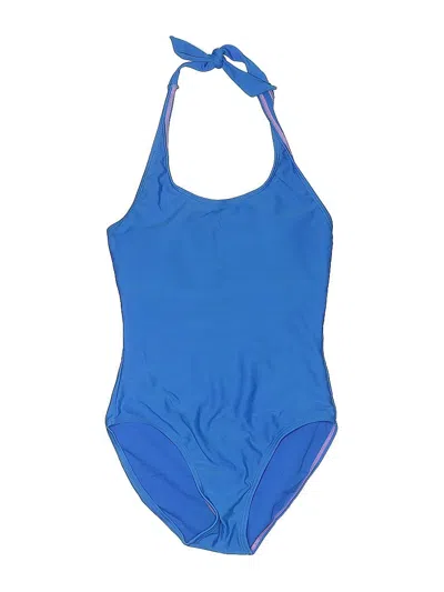 Pre-owned Assorted Brands One Piece Swimsuit In Blue