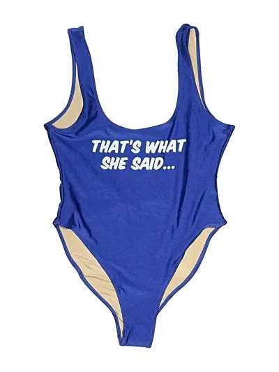 Pre-owned Assorted Brands One Piece Swimsuit In Blue