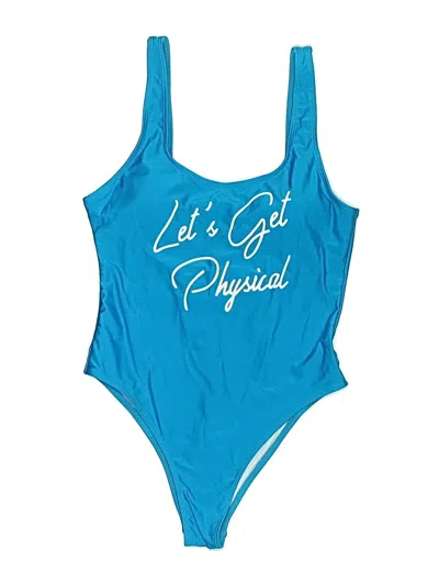 Pre-owned Assorted Brands One Piece Swimsuit In Blue