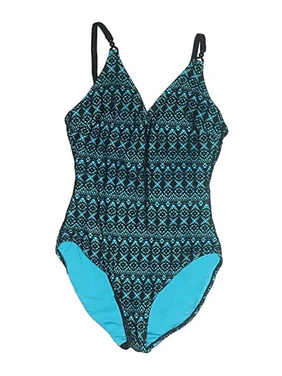 Pre-owned Assorted Brands One Piece Swimsuit In Blue