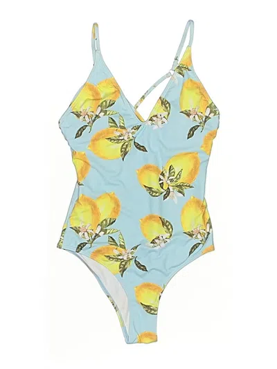 Pre-owned Assorted Brands One Piece Swimsuit In Blue