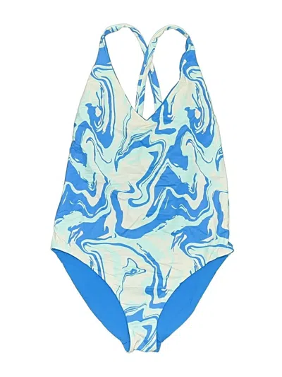 Pre-owned Assorted Brands One Piece Swimsuit In Blue