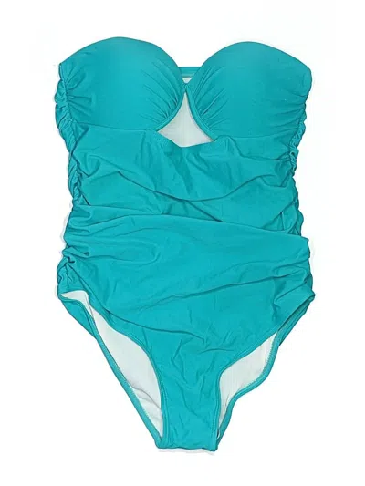 Pre-owned Assorted Brands One Piece Swimsuit In Blue