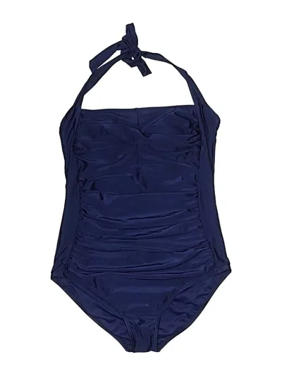 Pre-owned Assorted Brands One Piece Swimsuit In Blue