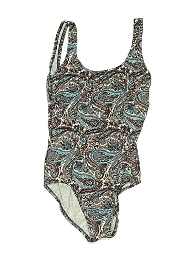 Pre-owned Assorted Brands One Piece Swimsuit In Blue
