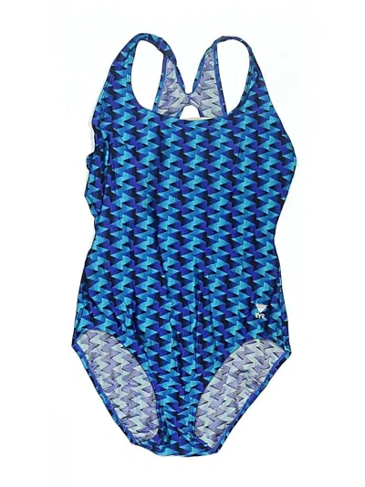 Pre-owned Assorted Brands One Piece Swimsuit In Blue