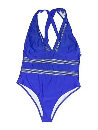 Pre-owned Assorted Brands One Piece Swimsuit In Blue