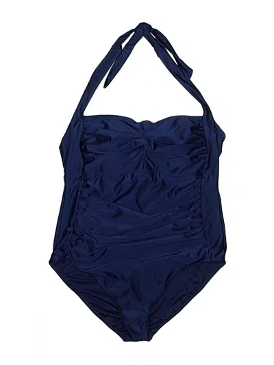 Pre-owned Assorted Brands One Piece Swimsuit In Blue