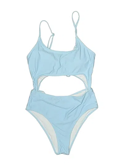 Pre-owned Assorted Brands One Piece Swimsuit In Blue