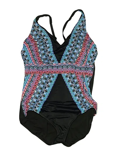 Pre-owned Assorted Brands One Piece Swimsuit In Blue