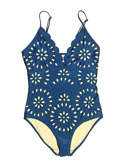 Pre-owned Assorted Brands One Piece Swimsuit In Blue
