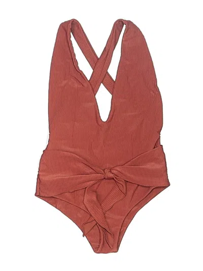 Pre-owned Assorted Brands One Piece Swimsuit In Brown