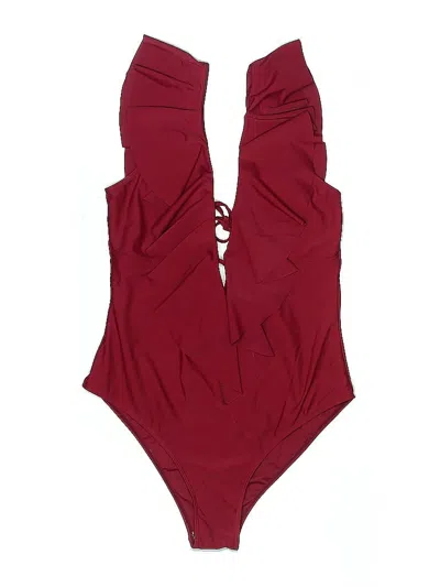 Pre-owned Assorted Brands One Piece Swimsuit In Burgundy