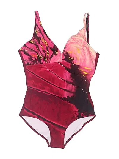 Pre-owned Assorted Brands One Piece Swimsuit In Burgundy