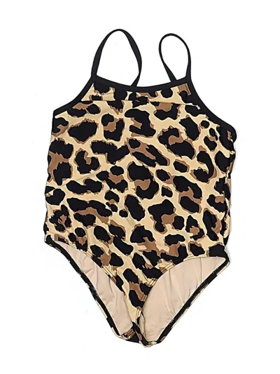 Pre-owned Assorted Brands Kids' One Piece Swimsuit In Gold