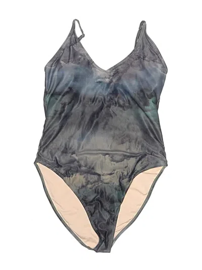 Pre-owned Assorted Brands One Piece Swimsuit In Gray