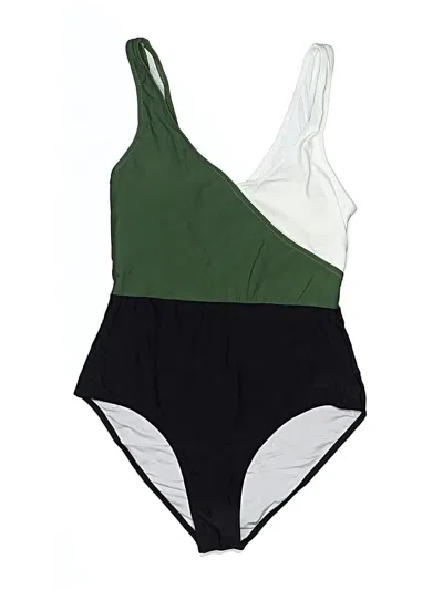 Pre-owned Assorted Brands One Piece Swimsuit In Green