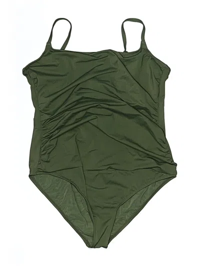 Pre-owned Assorted Brands One Piece Swimsuit In Green