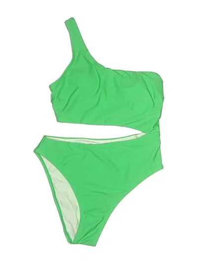 Pre-owned Assorted Brands One Piece Swimsuit In Green