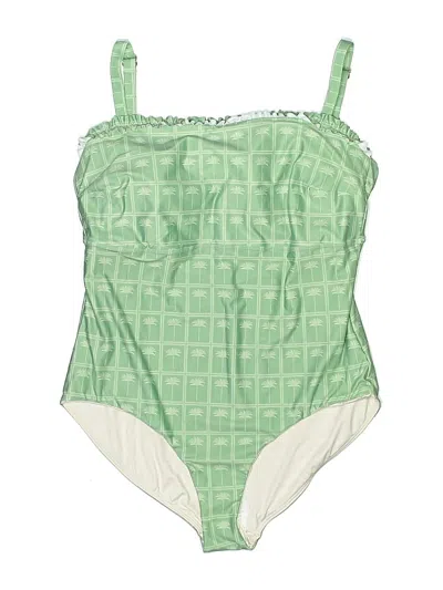 Pre-owned Assorted Brands One Piece Swimsuit In Green
