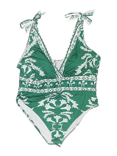 Pre-owned Assorted Brands One Piece Swimsuit In Green