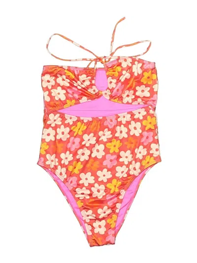 Pre-owned Assorted Brands One Piece Swimsuit In Orange