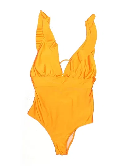 Pre-owned Assorted Brands One Piece Swimsuit In Orange