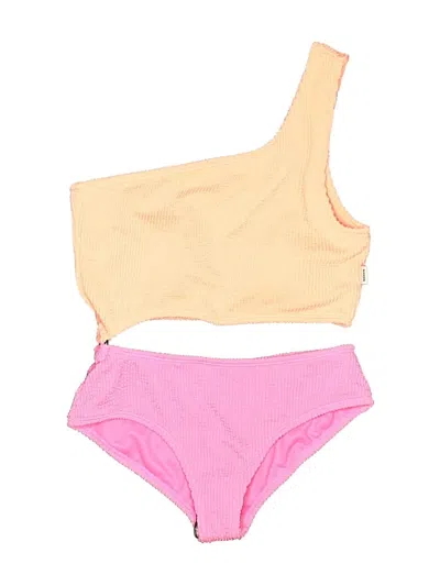 Pre-owned Assorted Brands One Piece Swimsuit In Pink