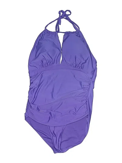 Pre-owned Assorted Brands One Piece Swimsuit In Purple