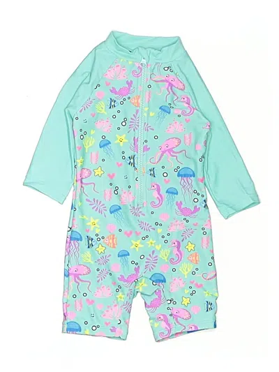 Pre-owned Assorted Brands Babies' One Piece Swimsuit In Teal