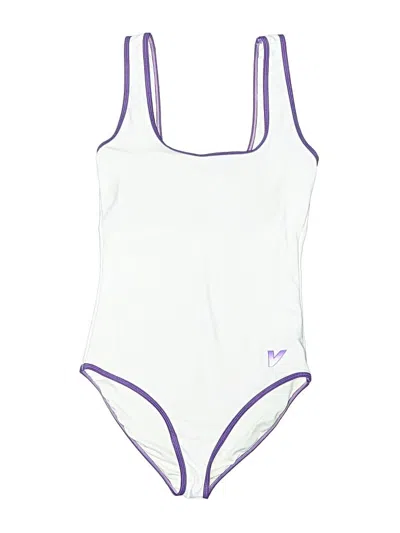 Pre-owned Assorted Brands One Piece Swimsuit In White