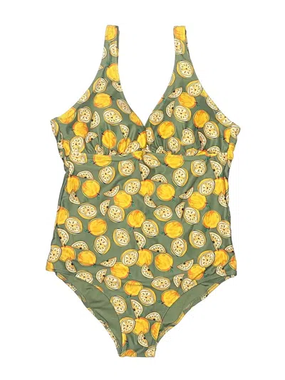 Pre-owned Assorted Brands One Piece Swimsuit In Yellow