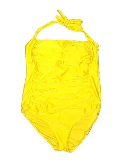 Pre-owned Assorted Brands One Piece Swimsuit In Yellow