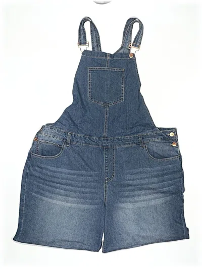 Pre-owned Assorted Brands Overall Shorts In Blue