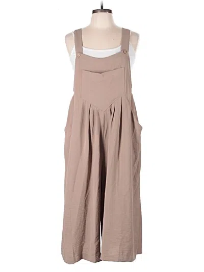 Pre-owned Assorted Brands Overalls In Tan