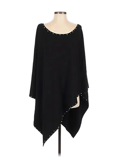 Pre-owned Assorted Brands Poncho In Black