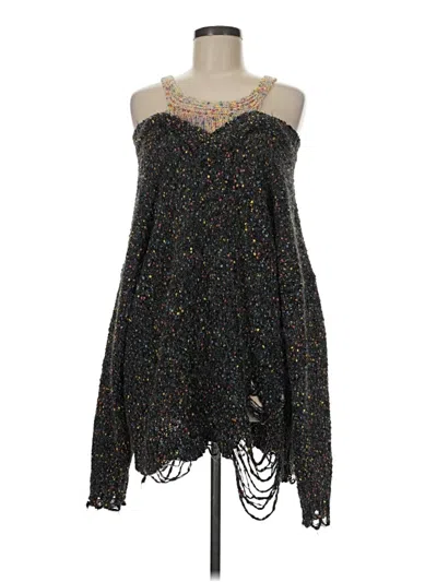 Pre-owned Assorted Brands Poncho In Black