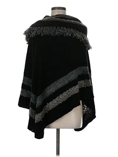 Pre-owned Assorted Brands Poncho In Black