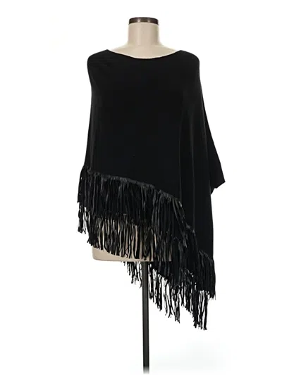 Pre-owned Assorted Brands Poncho In Black