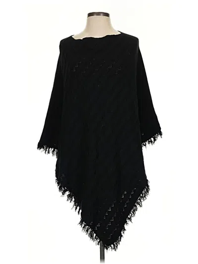 Pre-owned Assorted Brands Poncho In Black