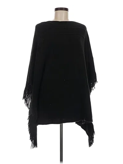 Pre-owned Assorted Brands Poncho In Black