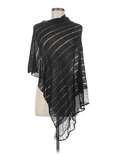 Pre-owned Assorted Brands Poncho In Black