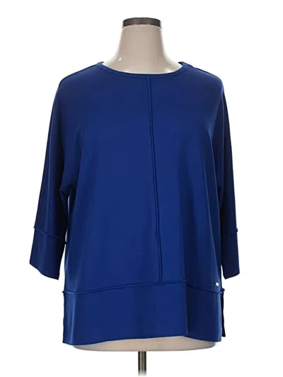 Pre-owned Assorted Brands Poncho In Blue