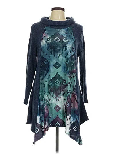 Pre-owned Assorted Brands Poncho In Blue