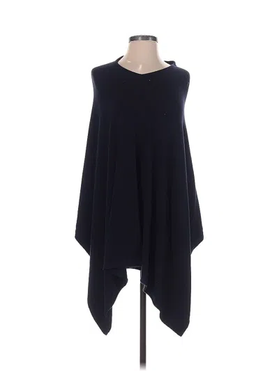 Pre-owned Assorted Brands Poncho In Blue