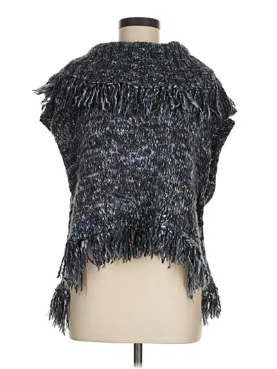 Pre-owned Assorted Brands Poncho In Blue