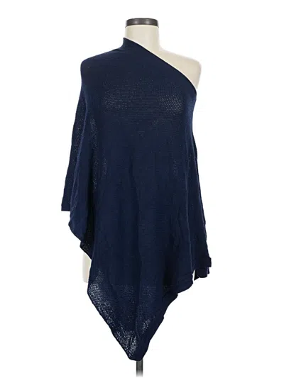 Pre-owned Assorted Brands Poncho In Blue